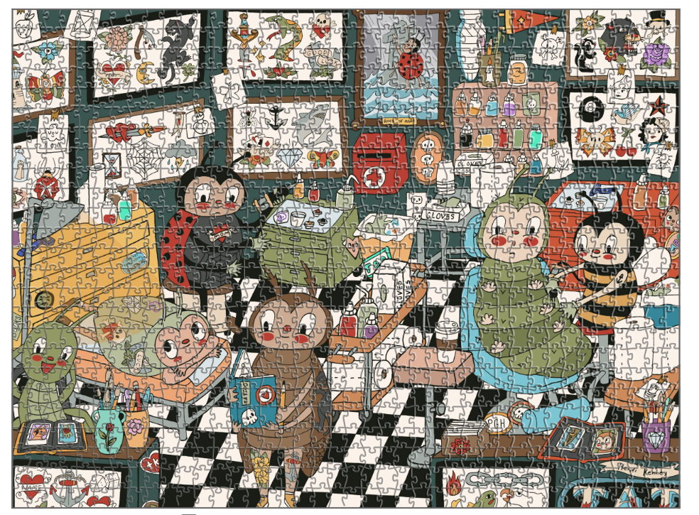 Walk-ins Welcome Tattoo 1000 Piece Jigsaw Puzzle – mypapercrane