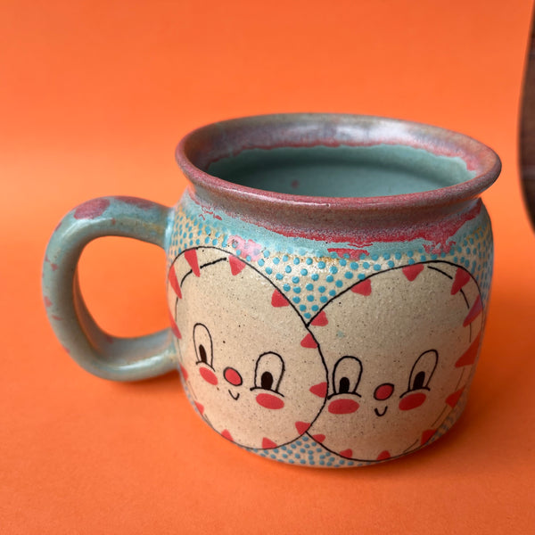 Ceramic Wheel Thrown Peppermint Mug 11oz