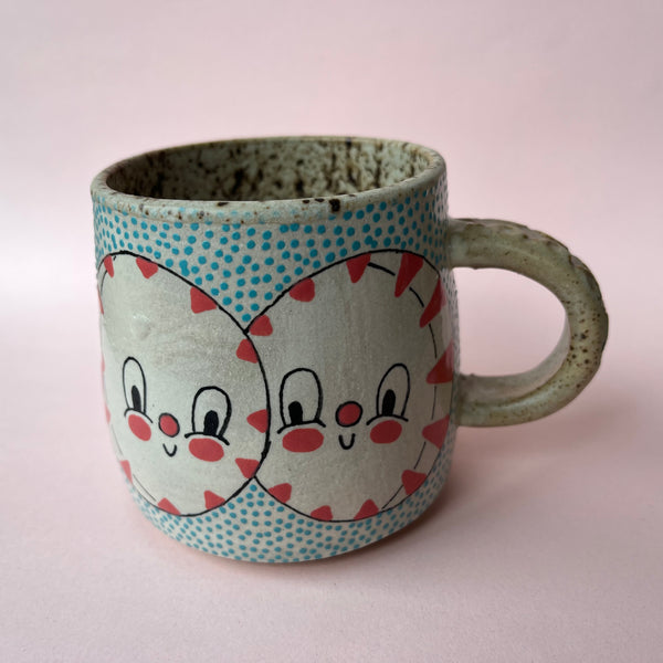 Ceramic Wheel Thrown Peppermint Mug 10oz