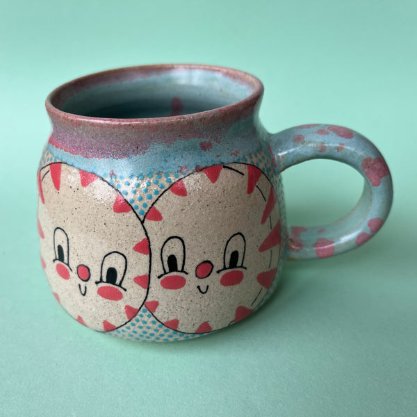 Ceramic Wheel Thrown Peppermint Mug 10oz