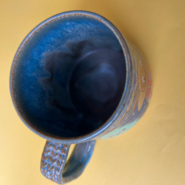 Ceramic Wheel Thrown Winter Walk Mug 13oz