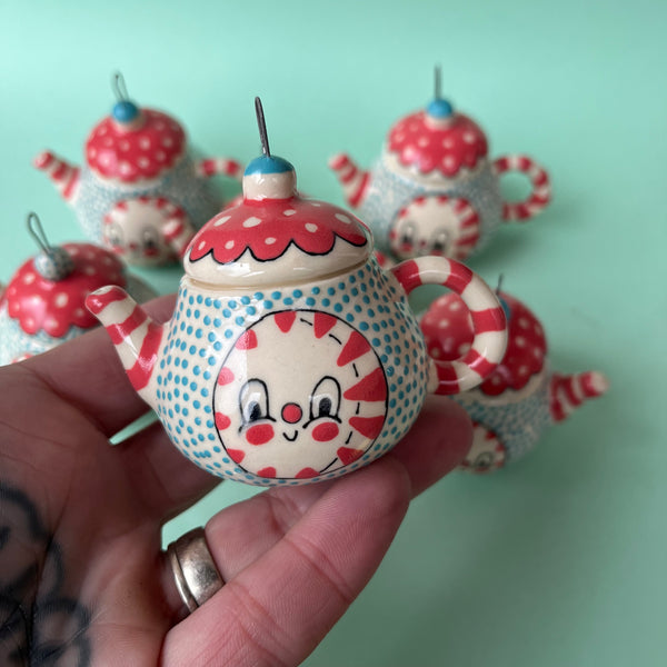 Ceramic Slip Cast Teapot Ornament