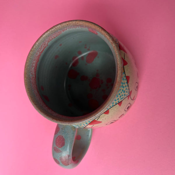 Ceramic Wheel Thrown Peppermint Mug 10oz