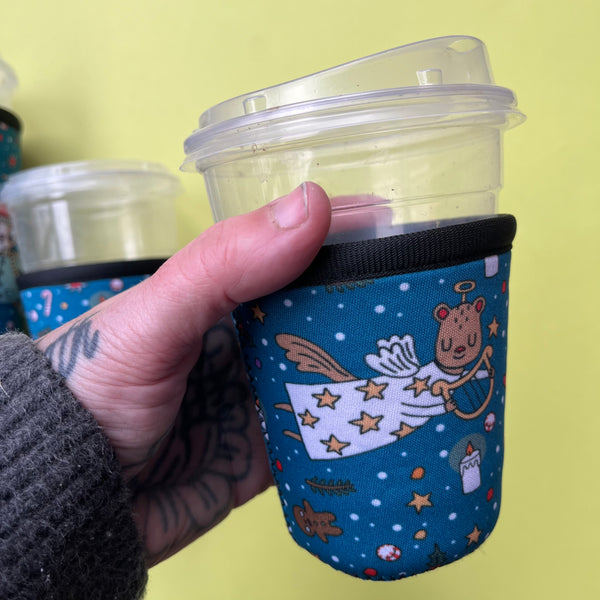 Winter Ice Skater Neoprene Drink Sleeve