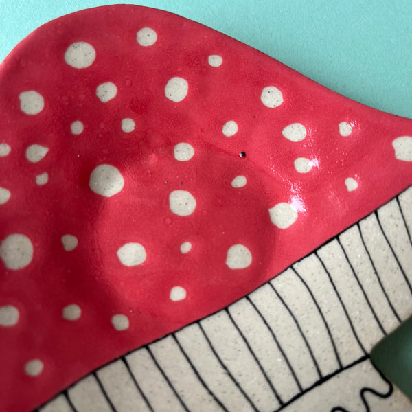 Ceramic Hand Built Mushroom Spoon Rest