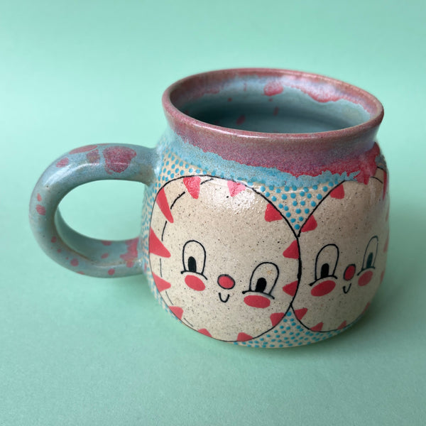 Ceramic Wheel Thrown Peppermint Mug 10oz