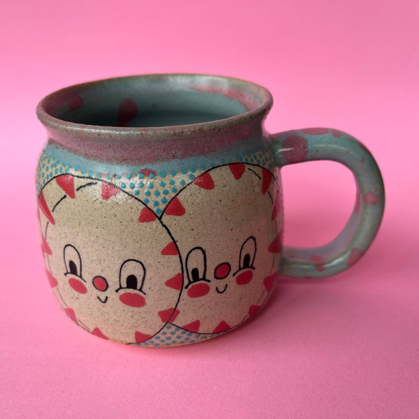 Ceramic Wheel Thrown Peppermint Mug 10oz