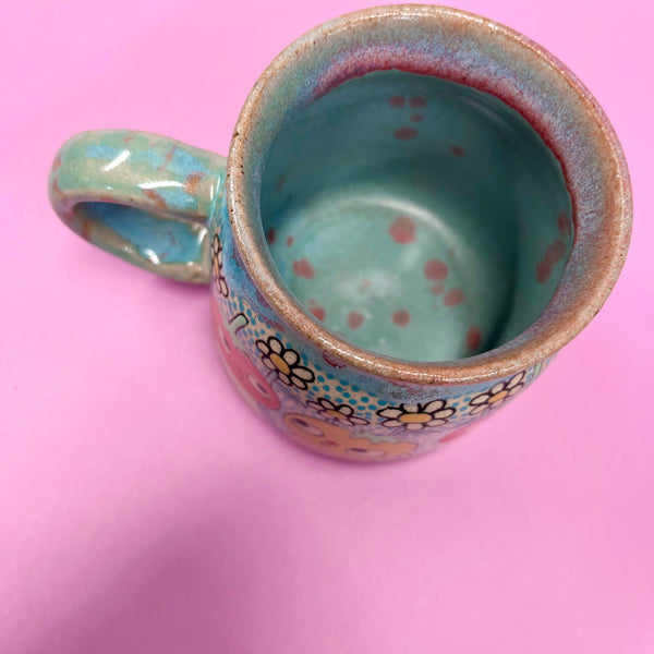 Ceramic Wheel Thrown Tomato Mug 10oz