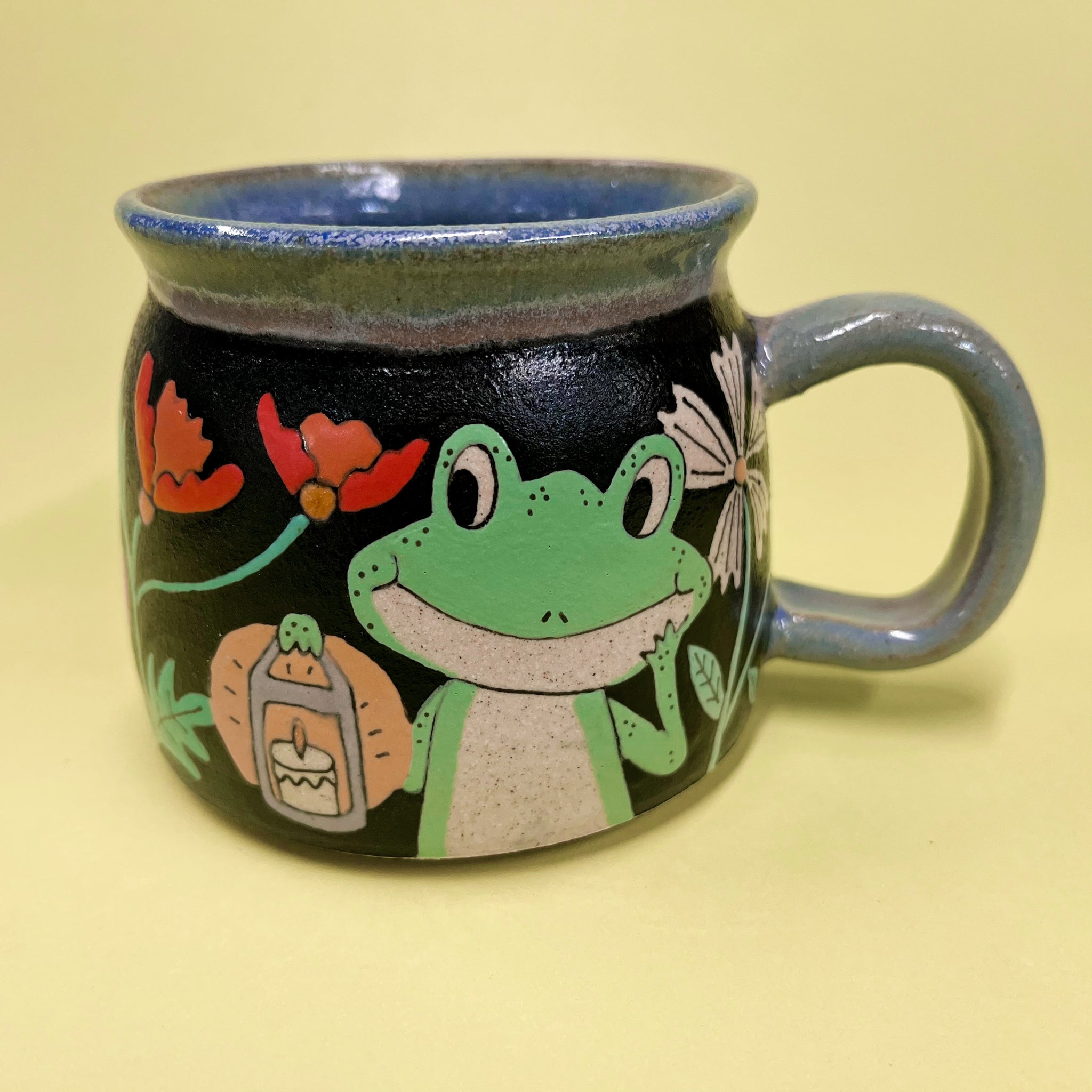 Ceramic Wheel Thrown Frog Mug 11oz