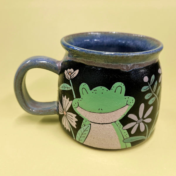 Ceramic Wheel Thrown Frog Mug 11oz