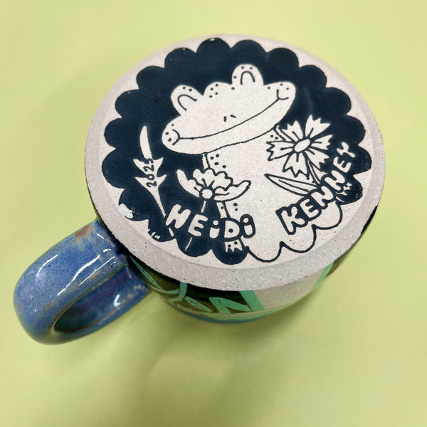 Ceramic Wheel Thrown Frog Mug 11oz
