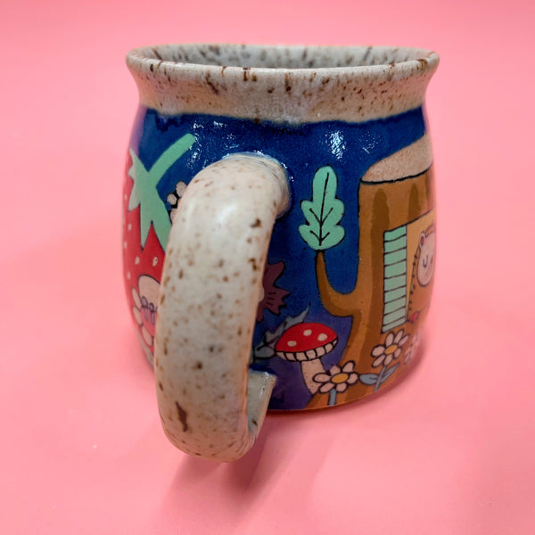 Ceramic Wheel Thrown Cute Houses Mug 11oz