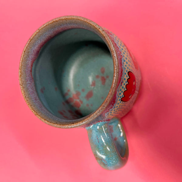 Ceramic Wheel Thrown Garden Witch Mug 11oz