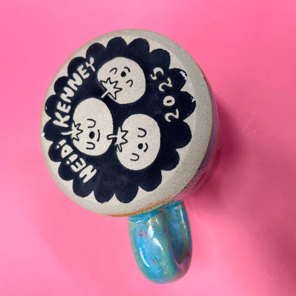 Ceramic Wheel Thrown Garden Witch Mug 11oz