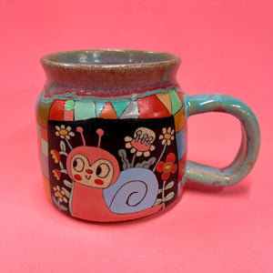 Ceramic Wheel Thrown Snail Mug 12oz