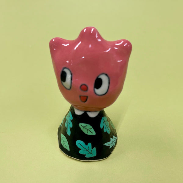 Ceramic Hand Built Bell Flower House Rainbow