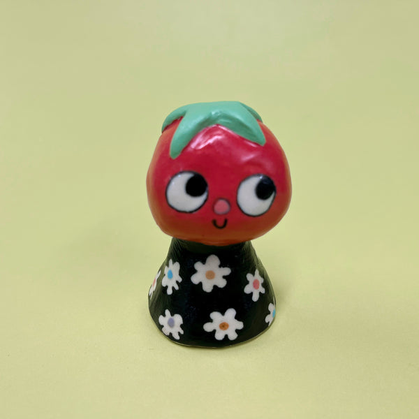 Ceramic Hand Built Bell Tomato Strawberry