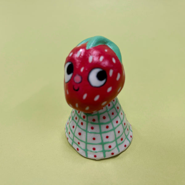 Ceramic Hand Built Bell Tomato Strawberry