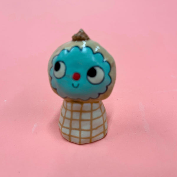 Ceramic Hand Built Bell Coffee Donuts
