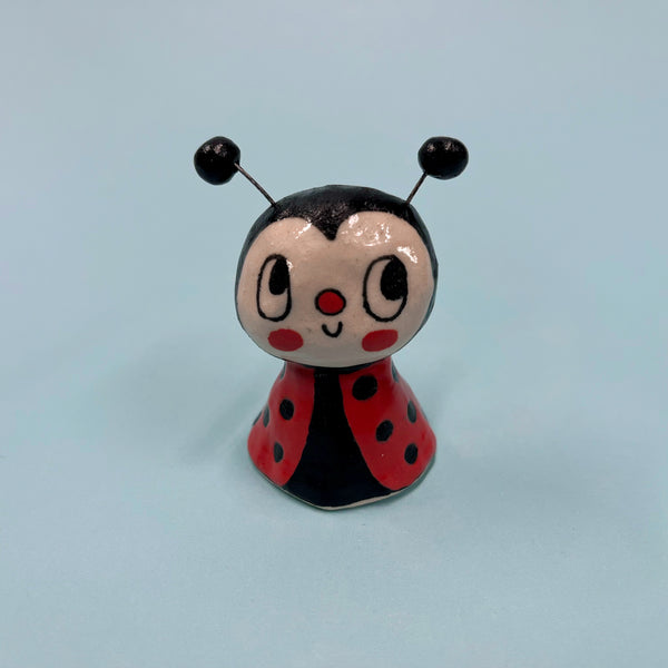 Ceramic Hand Built Bell Spider, Bee, Ladybug