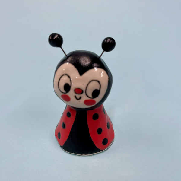 Ceramic Hand Built Bell Spider, Bee, Ladybug