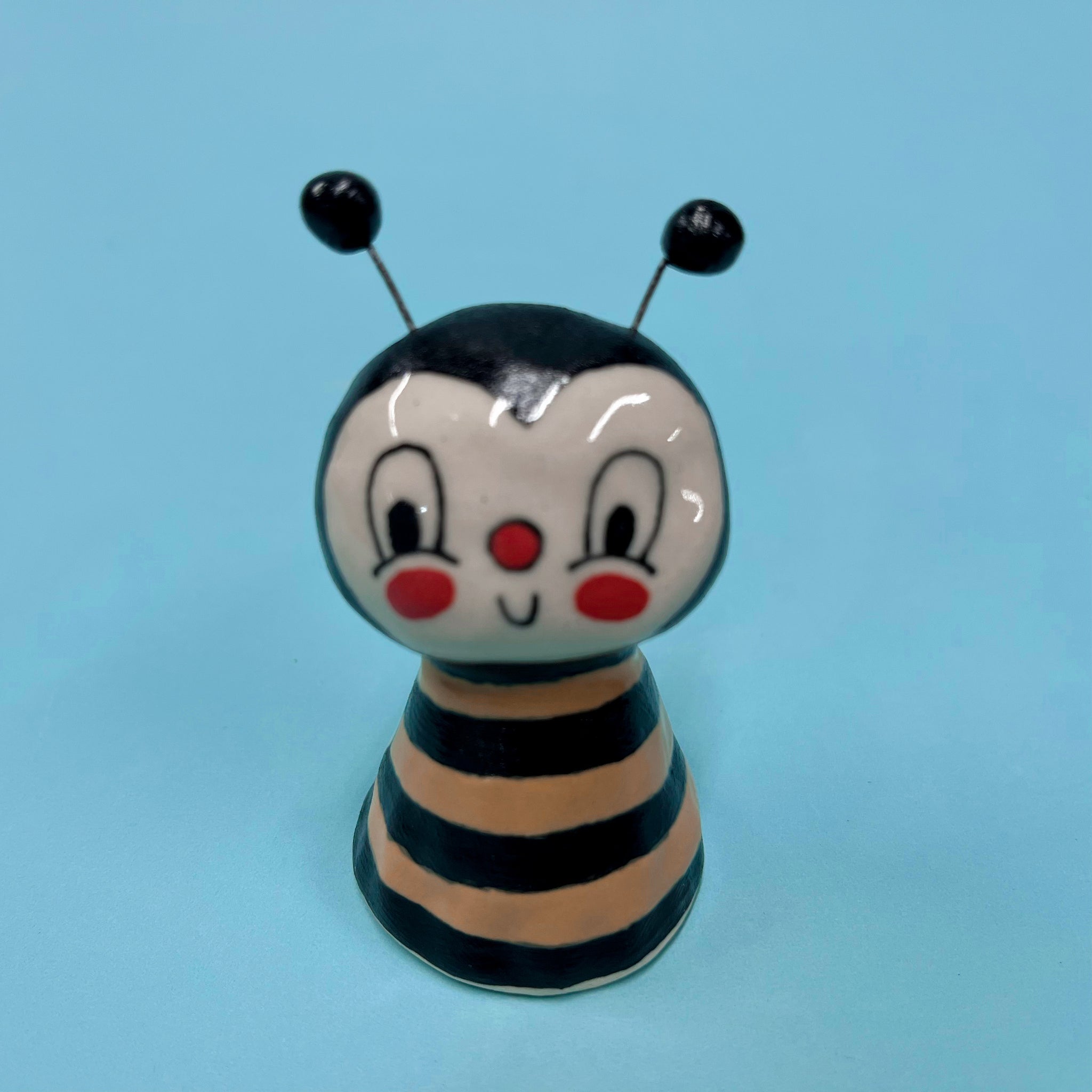 Ceramic Hand Built Bell Spider, Bee, Ladybug