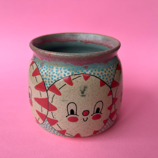 Ceramic Wheel Thrown Peppermint Mug 10oz