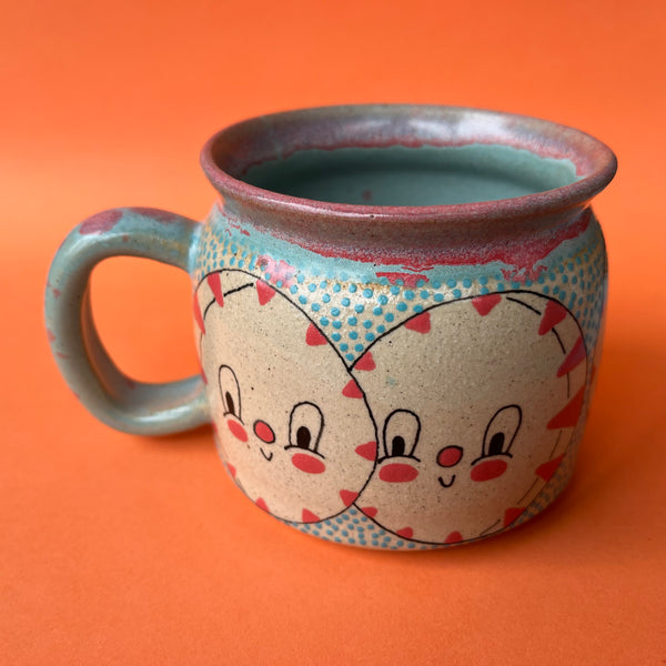 Ceramic Wheel Thrown Peppermint Mug 11oz