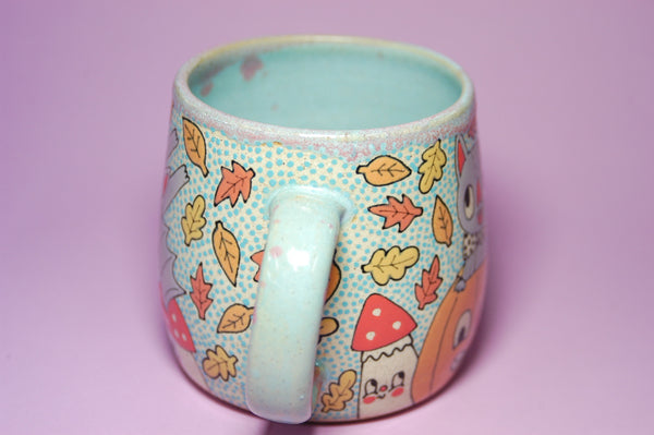 Ceramic Wheel Thrown Bat Mug 14.5oz