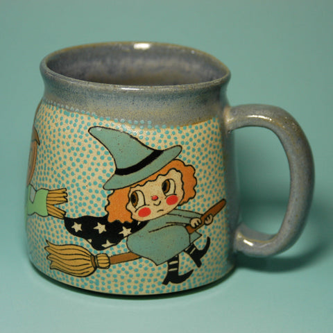 Ceramic Wheel Thrown Witch Mug 14.5oz