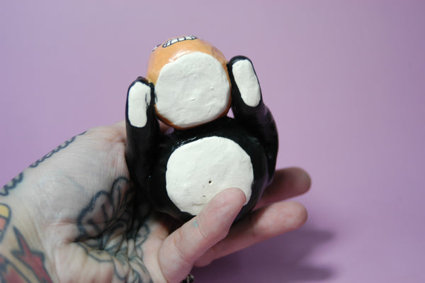 Ceramic Hand Built Halloween Cat