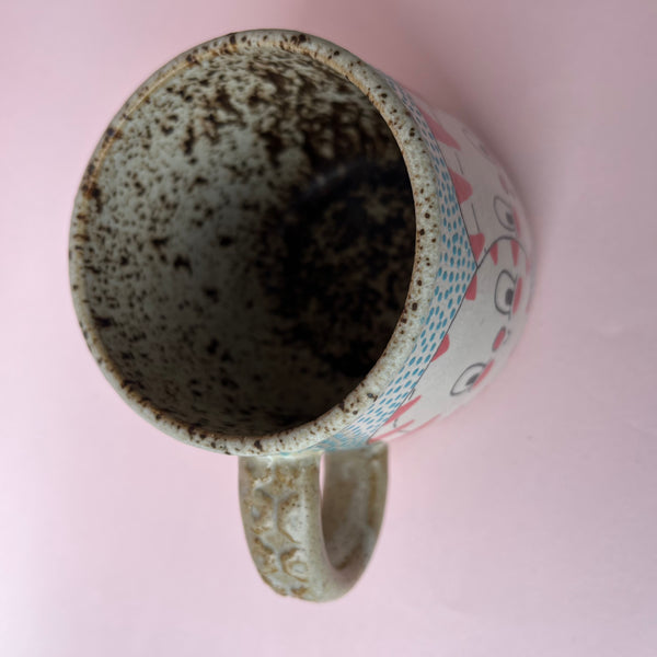 Ceramic Wheel Thrown Peppermint Mug 10oz