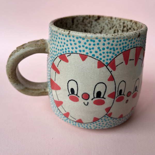 Ceramic Wheel Thrown Peppermint Mug 10oz