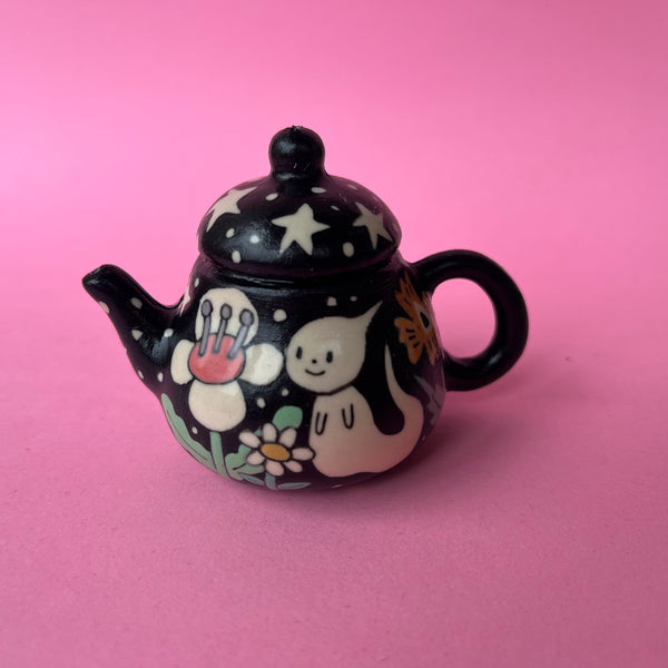 Ceramic Slip Cast Ghost Teapot Decoration
