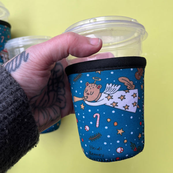 Winter Ice Skater Neoprene Drink Sleeve