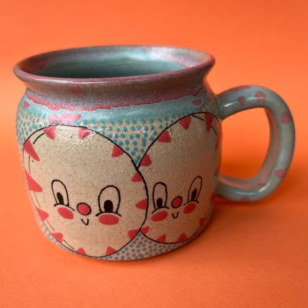 Ceramic Wheel Thrown Peppermint Mug 11oz