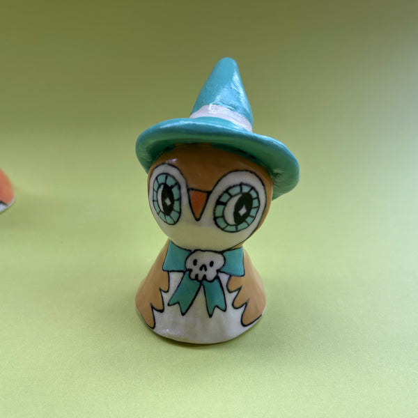 Ceramic Hand Built Owl Bell
