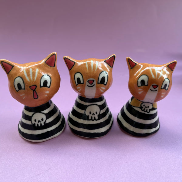 Ceramic Hand Built Cat Bell