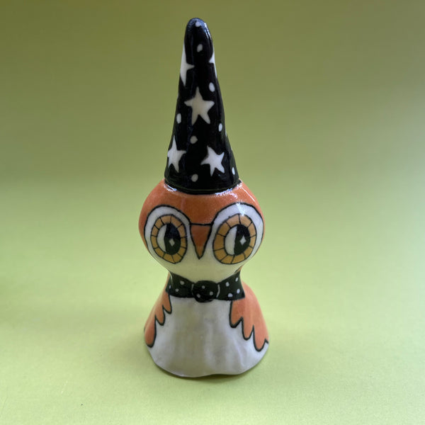 Ceramic Hand Built Owl Bell