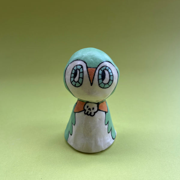 Ceramic Hand Built Owl Bell