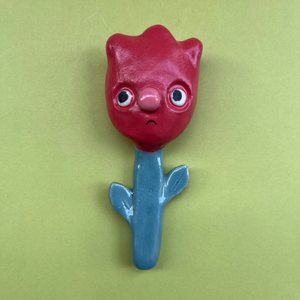 Ceramic Hand Built Hanging Flower