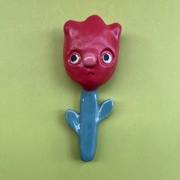 Ceramic Hand Built Hanging Flower