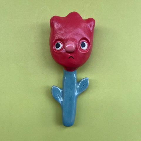 Ceramic Hand Built Hanging Flower