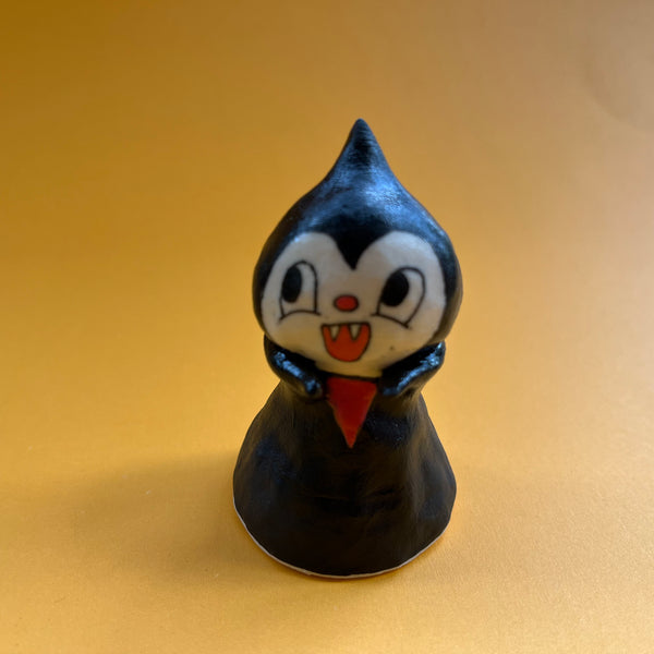 Ceramic Hand Built Vampire UFO Bell