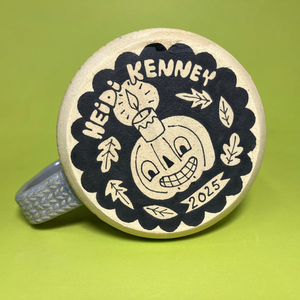 Ceramic Wheel Thrown Ouija Cats Mug 16oz