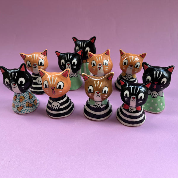 Ceramic Hand Built Cat Bell