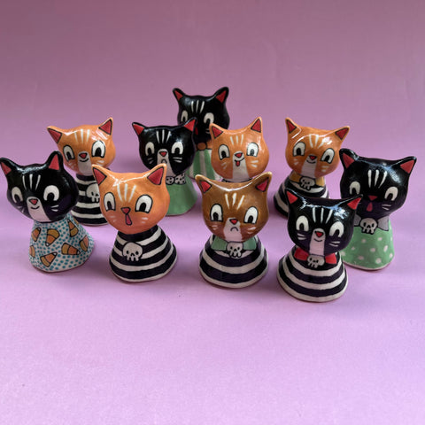 Ceramic Hand Built Cat Bell