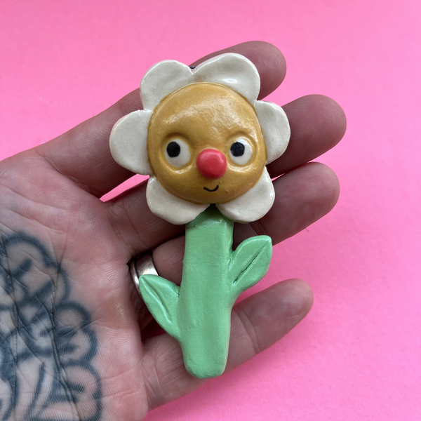 Ceramic Hand Built Hanging Flower