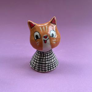 Ceramic Hand Built Cat Bell