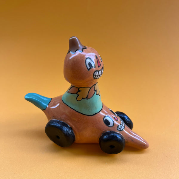 Ceramic Hand Built Pumpkin Racer